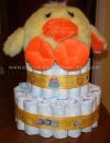 orange ducky diaper cake