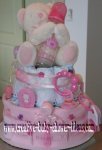 its a girl princess diaper cake