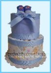 blue baby boy diaper cake