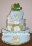 frog bath diaper cake