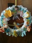 colorful monkey diaper wreath