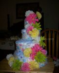 tropica flowers diaper cake