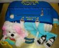 blue juicy diaper bag cake with puppy