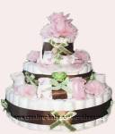 pink and lim boutique diaper cake