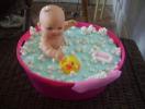 baby bathtime with bubbles cake