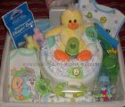 yellow duck blanket diaper cake