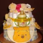 winnie the pooh diaper cake with bib