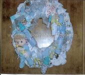 boy precious moments diaper wreath