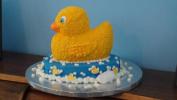 rubber ducky baby shower cake