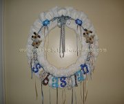 blue letters dog diaper wreath