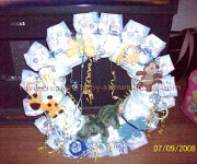 jungle animals diaper wreath