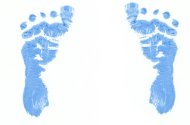blue baby footprints