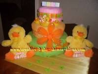 twin ducks diaper cake