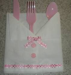  pink and white girl napkin baby shirt