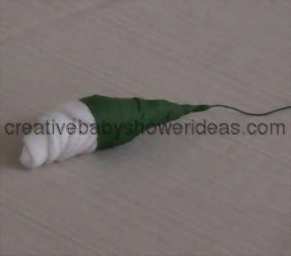 wrapped baby sock rose