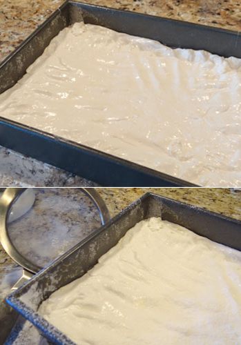 homemade marshmallows in the pan