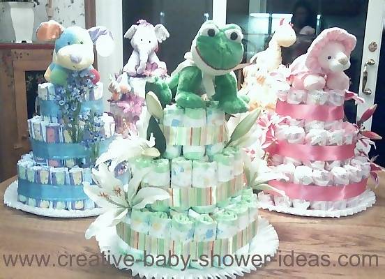 animal diaper cakes