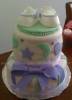 purple and green moon and stars baby cake