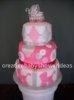 pink baby shower carriage cake