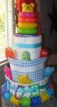 colorful stacker toy nappy cake