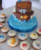 3D Noahs Ark Cake and Cupcakes for Baby Shower