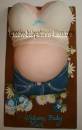 adorable pregnant belly baby shower cake with levi jeans and cut off shirt