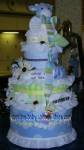 cute diaper cake with tax deduction onesies