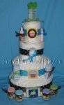 sweet cupcake diaper cake
