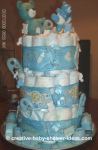 blue bears boy diaper cake