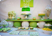 pea in a pod baby shower table