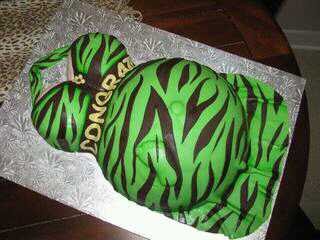 This is the cake that we are using. ( Green with Congrats across it)