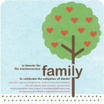 family tree adoption baby shower invitation