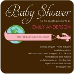 sky banner adoption baby shower invitation