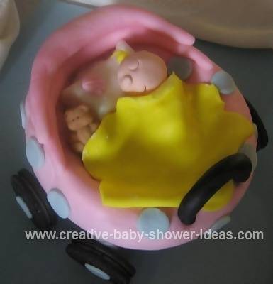 sleeping baby stroller cake