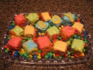 colorful starbursts blocks baby cake