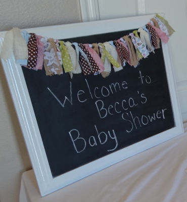 scrap fabric baby shower banners