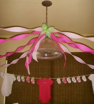 baby shower decorations. aby shower clothes line