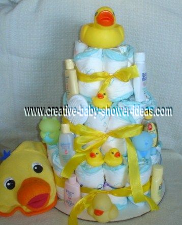 rubber ducks diaper cake