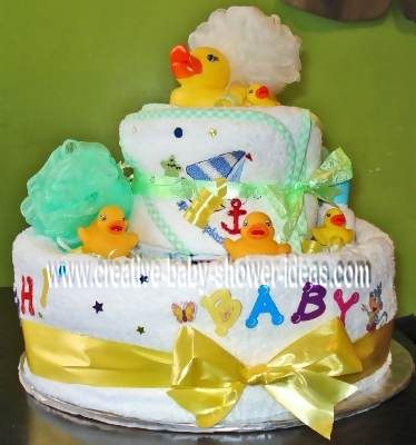 making a  diaper cake