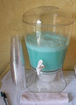 blue fluffy baby shower punch