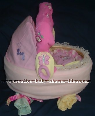 baby items baby basket carriage covered in blankets
