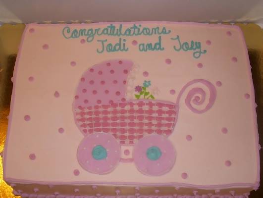 bassinet baby shower cake