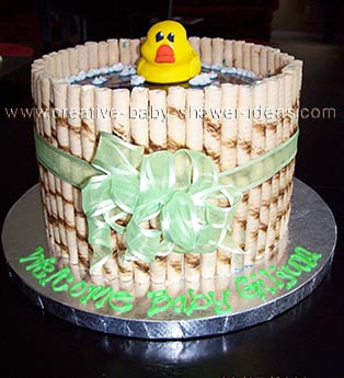 Duck in a Barrel Bathtub Cake