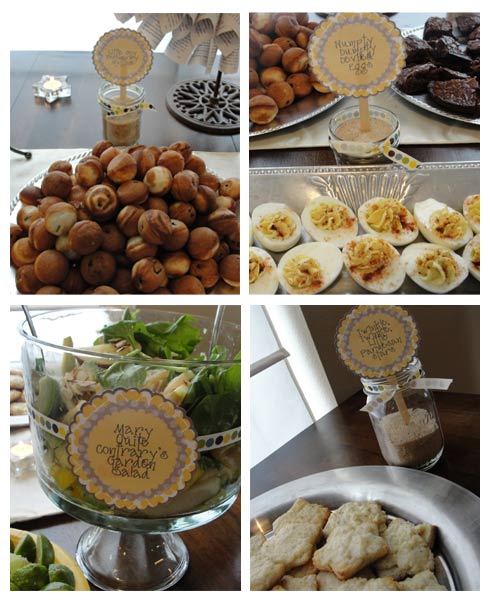 nursery rhyme themed food table