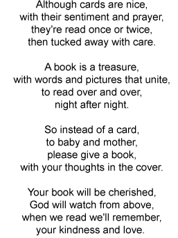 book baby shower poem