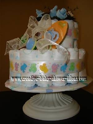 baby bootie diaper cake