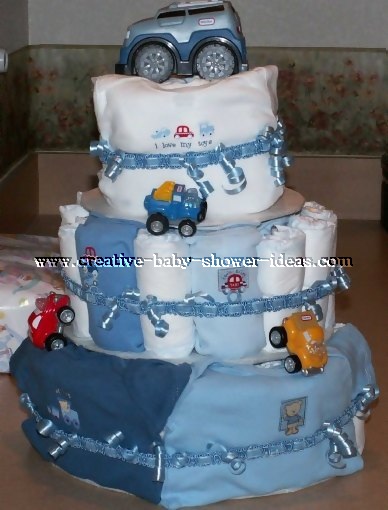 boy toy diaper cake