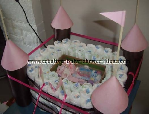Castle Diaper Cake Princess Prince Diaper Cake Baby Shower Centerpiece Gift
