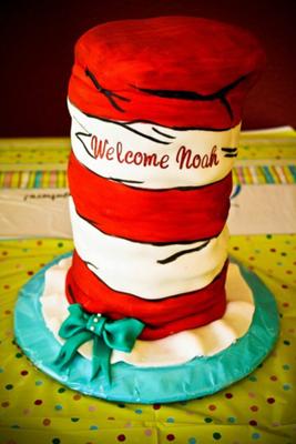 Cat In The Hat Baby Shower Cake