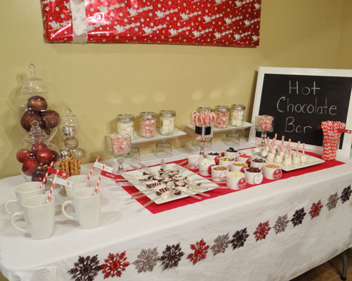 hot chocolate bar for baby shower